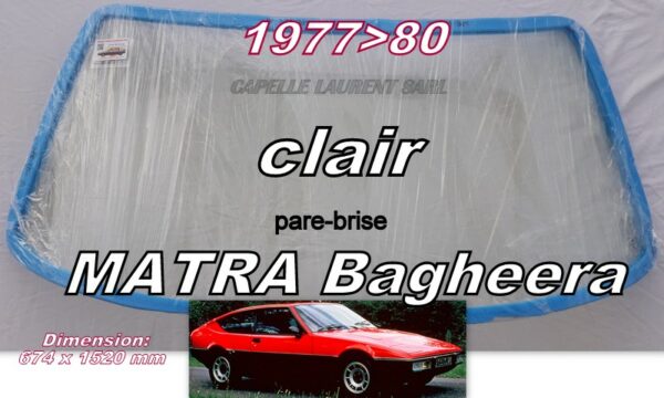 Pare-brise clair MATRA SIMCA BAGHEERA  - 1977/80