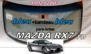 Pare-brise teinté bleu +bandeau bleu MAZDA RX7 FD - 1992/2002