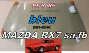 Pare-brise teinté bleu MAZDA RX7 1 SA/FB  - 1978/85