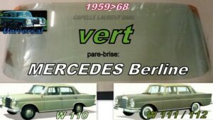 Pare-brise teinté vert MERCEDES BERLINE W110/111/112 - 1959/68