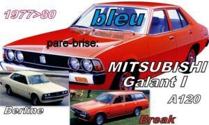 Pare-brise teinté bleu MITSUBISHI Galant -1977/80