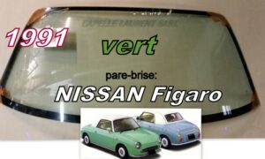 Pare-brise teinté vert NISSAN FIGARO - 1991