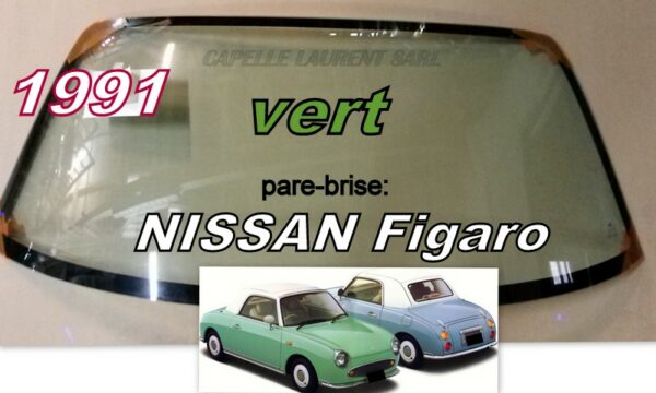 Pare-brise teinté vert NISSAN FIGARO - 1991
