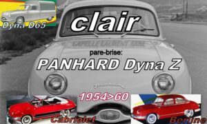 Pare-brise clair PANHARD DYNA Z - 1954/60