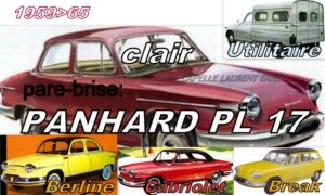 Pare-brise clair PANHARD PL 17 - 1959/65