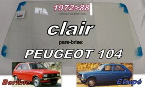 Pare-brise clair PEUGEOT 104 - 1972/88