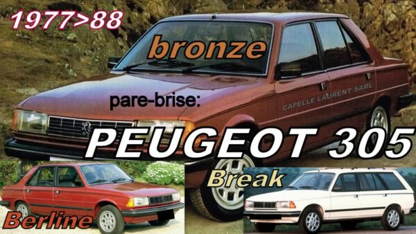 Pare-brise teinté bronze PEUGEOT 305 - 1977/88