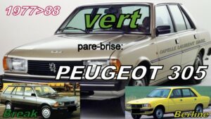 Pare-brise teinté vert PEUGEOT 305 - 1977/88
