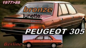 Lunette teintée bronze PEUGEOT 305 - 1977/88