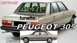 Lunette teintée verte PEUGEOT 305 - 1977/88