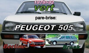 Pare-brise teinté vert PEUGEOT 505 - 1979/92