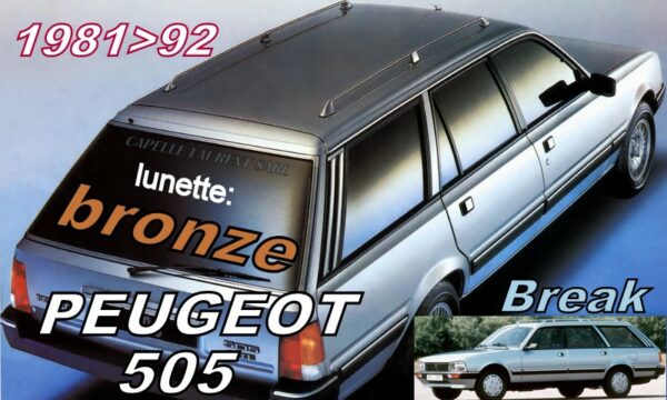 Lunette teintée bronze PEUGEOT 505  Break - 1979/92