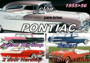 Pare-brise clair PONTIAC 2/4D HARDTOP/NOMAD/CAB - 1955/56
