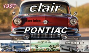 Pare-brise clair PONTIAC 2/4D SEDAN/SW - 1957