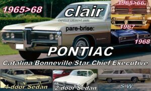 Pare-brise clair PONTIAC CATALINA/BONNEVILLE  2/4 D Sedan/SW - 1965/68