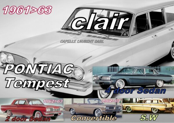Pare-brise clair PONTIAC TEMPEST  - 1961/63