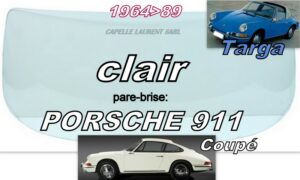 Pare-brise clair PORSCHE 911 - 1964/89
