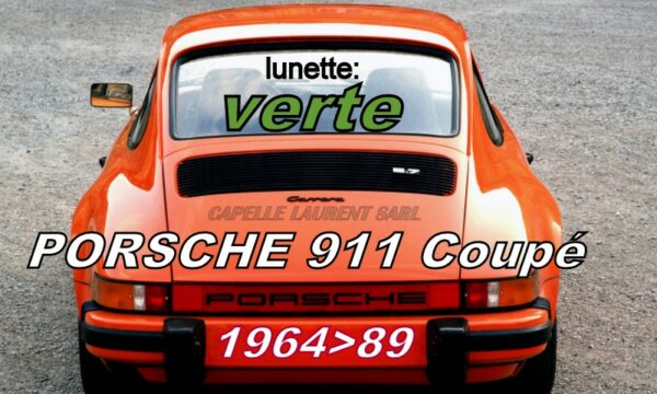 Lunette teintée verte PORSCHE 911 - 1964/89
