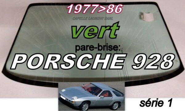 Pare-brise teinté vert PORSCHE 928 - 1977/86