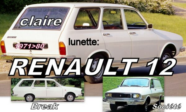 Lunette claire RENAULT 12 Break - 1971/80