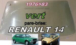Pare-brise teinté vert RENAULT 14 - 1976/83