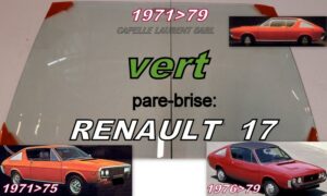 Pare-brise teinté vert RENAULT 17 - 1971/79
