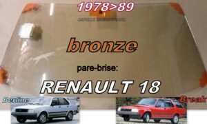 Pare-brise teinté bronze RENAULT 18 - 1978/89