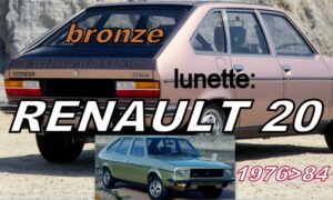 Lunette teintée bronze RENAULT 20 - 1976/84