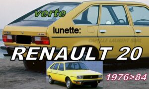 Lunette teintée verte RENAULT 20 - 1976/84