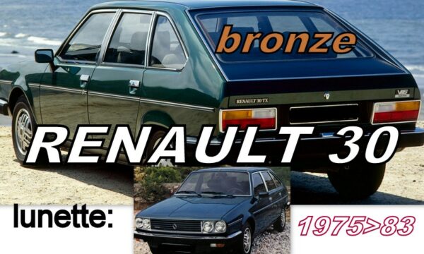 Lunette teintée bronze RENAULT 30 - 1975/83