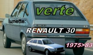 Lunette teintée verte RENAULT 30 - 1975/83
