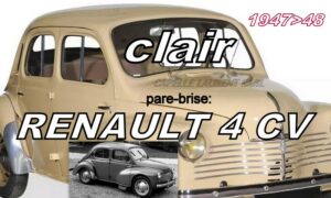 Pare-brise clair RENAULT 4CV - 1947/48