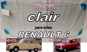 Pare-brise clair RENAULT 6 - 1968/80