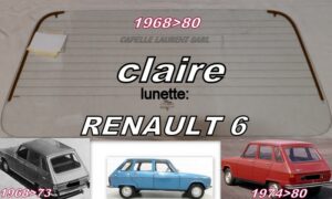 Lunette claire RENAULT 6 - 1968/80