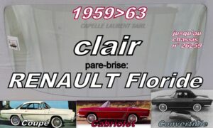 Pare-brise clair RENAULT FLORIDE/CARAVELLE - 1959/63