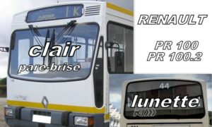 Pare-brise clair RENAULT BUS PR100 PR100.2  - 1972/93 PB&LUN