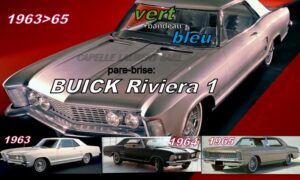 Pare-brise teinté vert +bandeau bleu BUICK RIVIERA - 1963/65