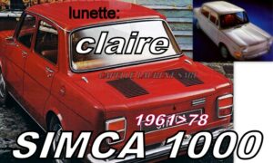 Lunette claire SIMCA 1000 BERLINE - 1961/78