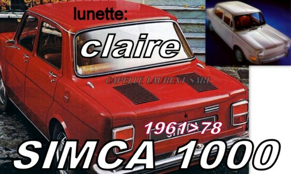 Lunette claire SIMCA 1000 BERLINE - 1961/78