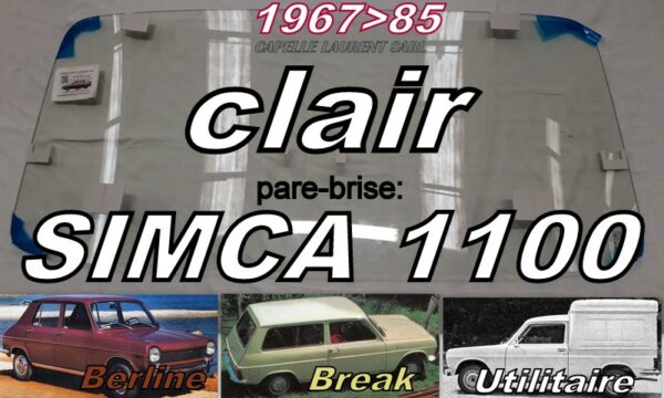 Pare-brise clair SIMCA 1100 - 1967/85