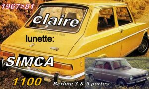 Lunette claire SIMCA 1100 BERLINE  - 1967/81