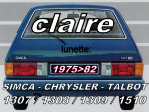 Lunette claire SIMCA 1307/1510 - 1975/82