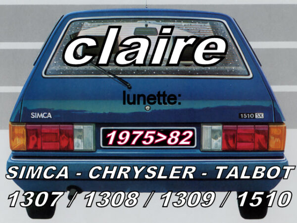 Lunette claire SIMCA 1307/1510 - 1975/82