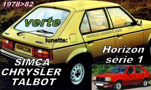 Lunette teintée verte SIMCA HORIZON - 1978/82