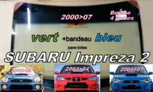 Pare-brise teinté vert+bandeau bleu SUBARU IMPREZA 2 Sedan - 2000/07
