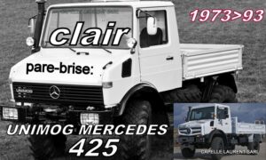 Pare-brise clair UNIMOG MERCEDES U424 - 1973/93