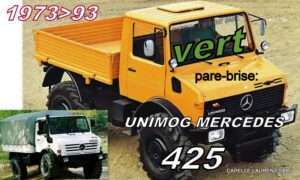 Pare-brise teinté vert UNIMOG MERCEDES U424 - 1973/93