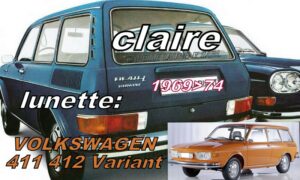 Lunette claire VOLKSWAGEN 411/412 type 4 Variant - 1969/74