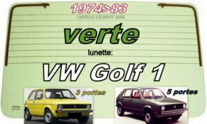Lunette teintée verte VOLKSWAGEN GOLF 1 - 1974/83