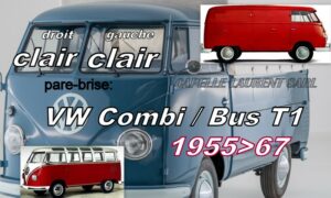 Pare-brise clair VW COMBI T1 55/67 COTE PASSAGER